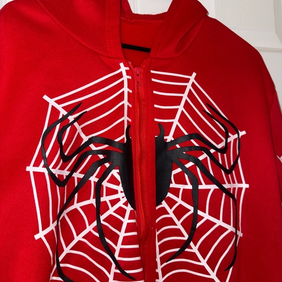 Red Spider Web Zip-Up - Picture 4 of 7